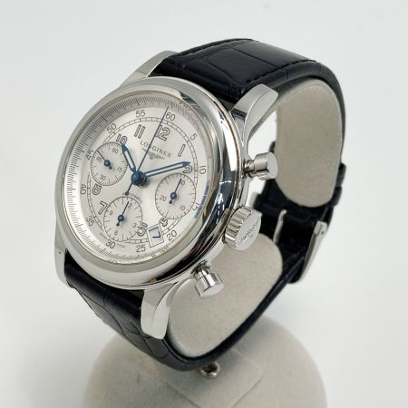  LONGINES ロンジン ヘリテージ 1951 デイト クロノグラフ L2.745.4.73.2 シルバー 自動巻き メンズ 腕時計 箱有