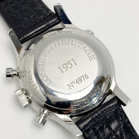  LONGINES ロンジン ヘリテージ 1951 デイト クロノグラフ L2.745.4.73.2 シルバー 自動巻き メンズ 腕時計 箱有