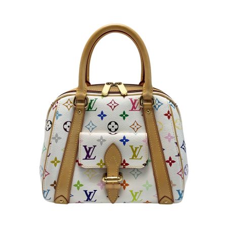  LOUIS VUITTON ルイヴィトン プリシラ  モノグラム M40096 マルチカラー ホワイト ハンドバッグ 袋有