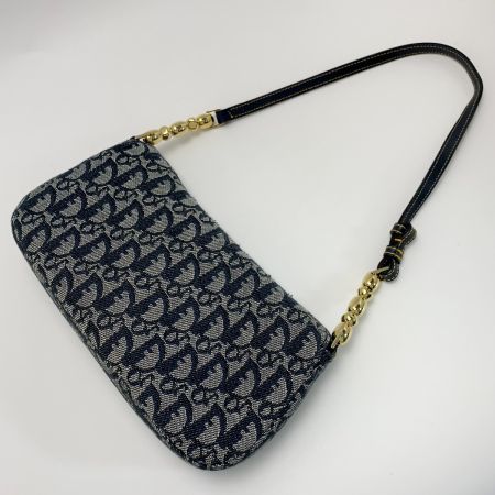  Christian Dior クリスチャンディオール トロッター マリスパール キャンバス×レザー PZ1001 ネイビー ショルダーバッグ