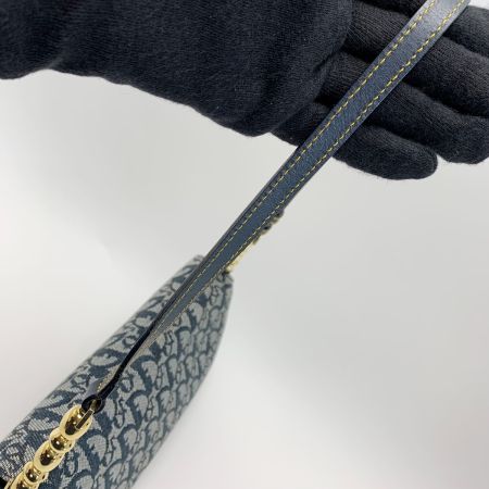 Christian Dior クリスチャンディオール トロッター マリスパール キャンバス×レザー PZ1001 ネイビー ショルダーバッグ