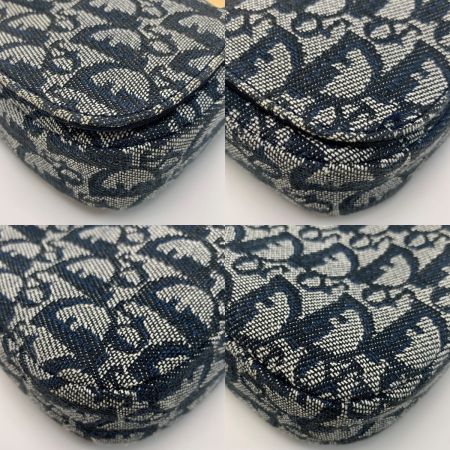  Christian Dior クリスチャンディオール トロッター マリスパール キャンバス×レザー PZ1001 ネイビー ショルダーバッグ