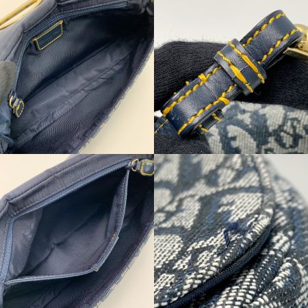  Christian Dior クリスチャンディオール トロッター マリスパール キャンバス×レザー PZ1001 ネイビー ショルダーバッグ
