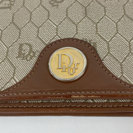  Christian Dior クリスチャンディオール ハニカム柄 チェーン ショルダーバッグ ベージュ