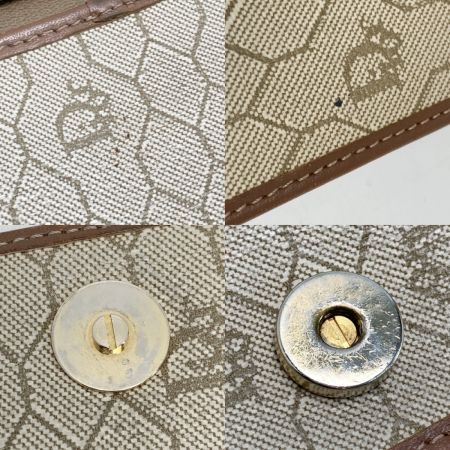  Christian Dior クリスチャンディオール ハニカム柄 チェーン ショルダーバッグ ベージュ クラッチバッグ PVC×レザー