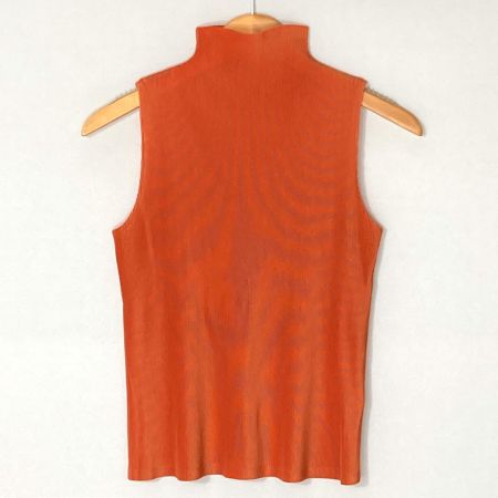  ISSEY MIYAKE イッセイミヤケ PLEATS PLEASE ノースリーブカットソー PP41-FK304 オレンジ サイズ 3 レディース