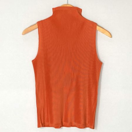  ISSEY MIYAKE イッセイミヤケ PLEATS PLEASE ノースリーブカットソー PP41-FK304 オレンジ サイズ 3 レディース