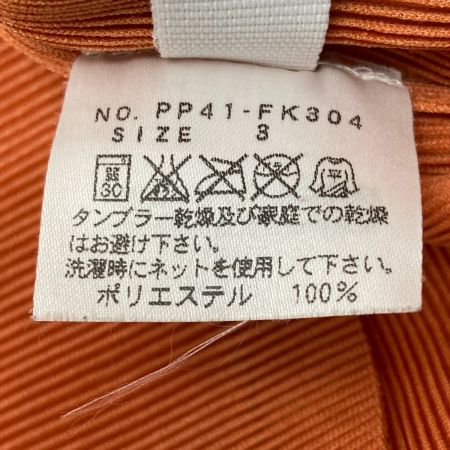  ISSEY MIYAKE イッセイミヤケ PLEATS PLEASE ノースリーブカットソー PP41-FK304 オレンジ サイズ 3 レディース