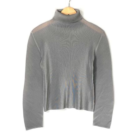  ISSEY MIYAKE イッセイミヤケ PLEATS PLEASE タートルネックカットソー 長袖 PP23-FK366 グレー サイズ 3 レディース