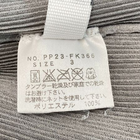  ISSEY MIYAKE イッセイミヤケ PLEATS PLEASE タートルネックカットソー 長袖 PP23-FK366 グレー サイズ 3 レディース