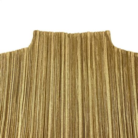  ISSEY MIYAKE イッセイミヤケ PLEATS PLEASE 長袖カットソー PP73-JK202 サンドベージュ サイズ 3 レディース