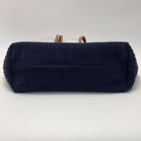  MIU MIU ストライプ  5BG228VOOO ネイビー×レッド かごバッグ トートバッグ レディース