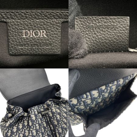  Christian Dior クリスチャンディオール オブリーク モーション バックパック 28-BO-0211 ネイビー×ブラック リュック 布袋有