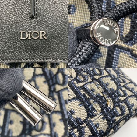  Christian Dior クリスチャンディオール オブリーク モーション バックパック 28-BO-0211 ネイビー×ブラック リュック 布袋有