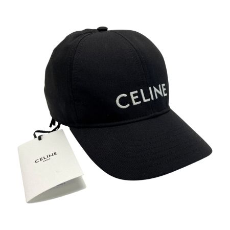  CELINE セリーヌ ロゴ ベースボール キャップ Lサイズ 2AUS9242N ブラック 帽子