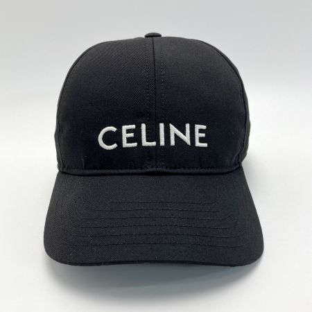  CELINE セリーヌ ロゴ ベースボール キャップ Lサイズ 2AUS9242N ブラック 帽子