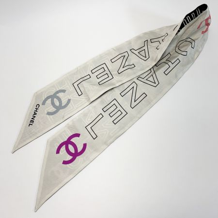  CHANEL シャネル スカーフ シュシュセット ココマーク マルチカラー シルク100％