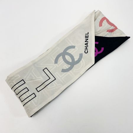  CHANEL シャネル スカーフ シュシュセット ココマーク マルチカラー シルク100％