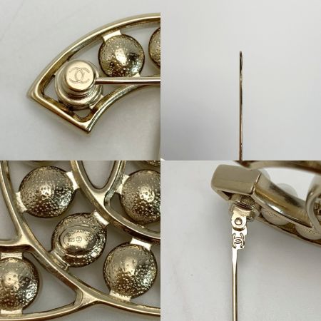  CHANEL シャネル ココマーク ブローチ A64978 ゴールド フェイクパール