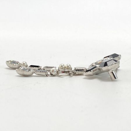  CHANEL シャネル ココマーク リボン ブローチ B23K GP ラインストーン フェイクパール