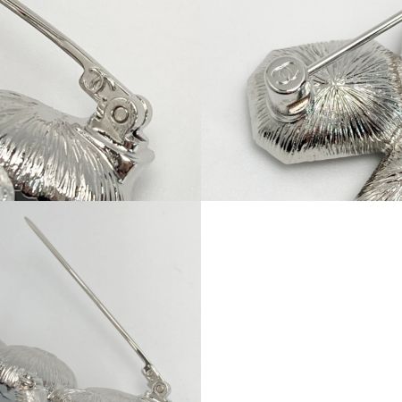  CHANEL シャネル ココマーク リボン ブローチ B23K GP ラインストーン フェイクパール