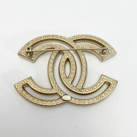  CHANEL シャネル ココマーク ブローチ  A20V ゴールド ラインストーン