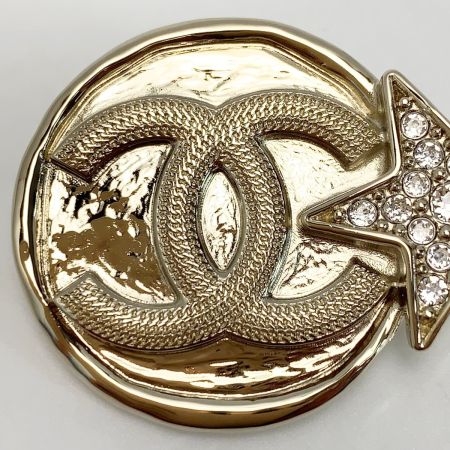  CHANEL シャネル スター ココマーク ブローチ B23B ゴールド メッキ