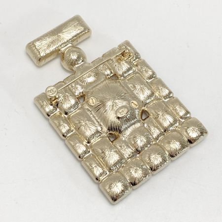  CHANEL シャネル ココマーク 香水ボトルモチーフ ブローチ B24C ゴールド GP ラインストーン