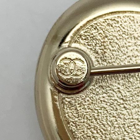  CHANEL シャネル ハート ココマーク ラインストーン A21B ゴールド ブローチ