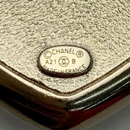  CHANEL シャネル ハート ココマーク ラインストーン A21B ゴールド ブローチ