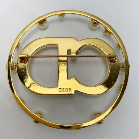  Christian Dior クリスチャンディオール ブローチ CDロゴ ゴールド メッキ