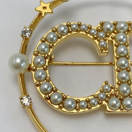  Christian Dior クリスチャンディオール ブローチ CDロゴ ゴールド メッキ