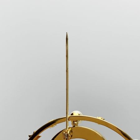  Christian Dior クリスチャンディオール ブローチ CDロゴ ゴールド メッキ