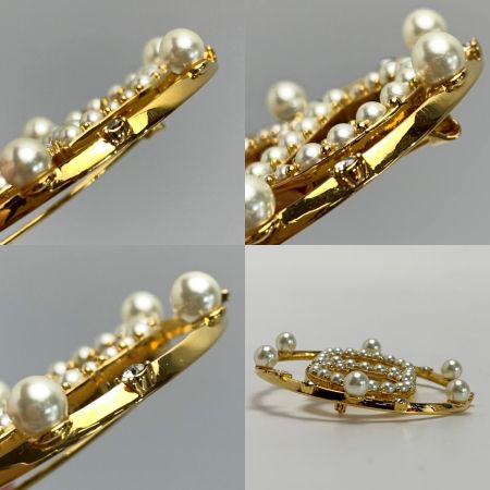  Christian Dior クリスチャンディオール ブローチ CDロゴ ゴールド メッキ