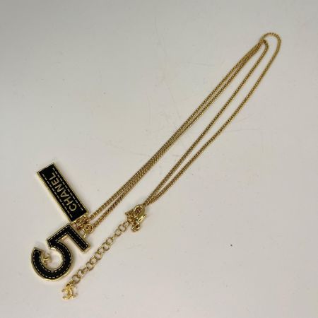 CHANEL シャネル No5 ロゴプレート コスチュームネックレス B23S ネイビー×ゴールド 本体のみ