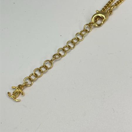 CHANEL シャネル No5 ロゴプレート コスチュームネックレス B23S ネイビー×ゴールド 本体のみ