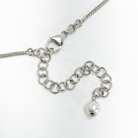  CHANEL シャネル ココマーク ハート ネックレス B23B シルバー ラインストーン フェイクパール