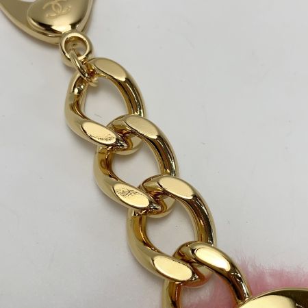 CHANEL シャネル B24C ココマーク ピンクファー キーホルダー チャーム