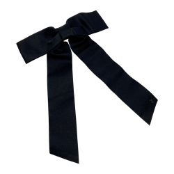 ☆☆ CHANEL シャネル ココマーク リボン バレッタ 22A ブラック ヘアアクセサリー Bランク