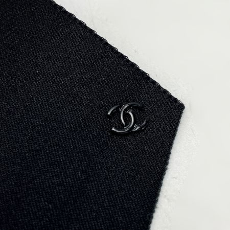  CHANEL シャネル ココマーク リボン バレッタ 22A ブラック ヘアアクセサリー