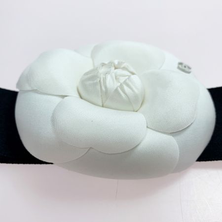  CHANEL シャネル コサージュ カメリア ホワイト×ブラック レディース