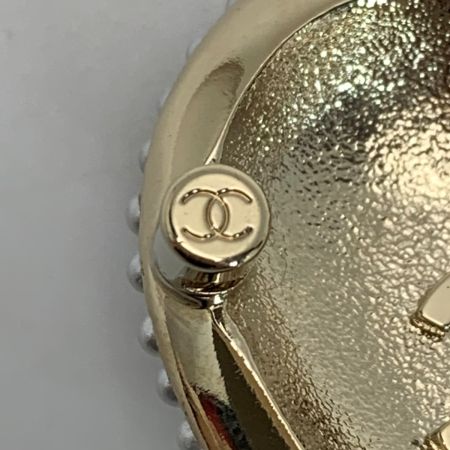  CHANEL シャネル ハート L22B GP×ラインストーン×フェイクパール ブラック  ブローチ