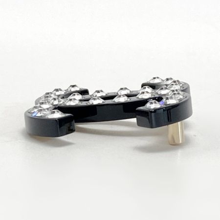  CHANEL シャネル ココマーク ラインストーン ブローチ B21K ブラック レジン