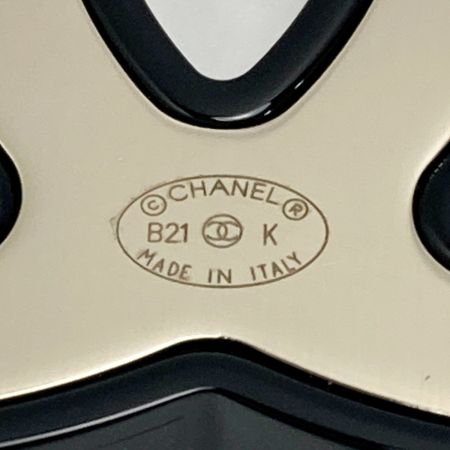  CHANEL シャネル ココマーク ラインストーン ブローチ B21K ブラック レジン