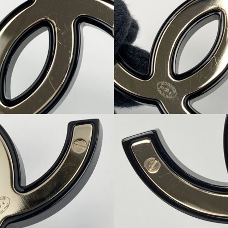  CHANEL シャネル ココマーク ラインストーン ブローチ B21K ブラック レジン