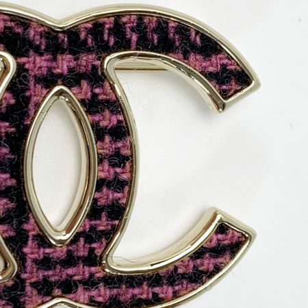 CHANEL シャネル ココマーク ピンク×ブラック ブローチ アクセサリー