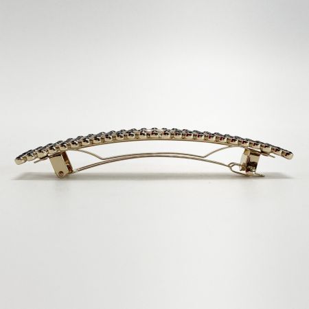  CHANEL シャネル ココマーク バレッタ B23S ブラック×ゴールド GP ヘアアクセサリー