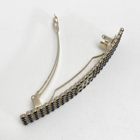  CHANEL シャネル ココマーク バレッタ B23S ブラック×ゴールド GP ヘアアクセサリー