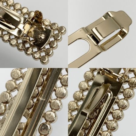  CHANEL シャネル ココマーク バレッタ B23S ブラック×ゴールド GP ヘアアクセサリー