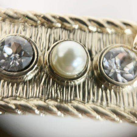  CHANEL シャネル ココマーク ラインストーン ゴールド ヘアクリップ